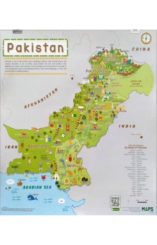 Kids Map of the Pakistan - (Maps)